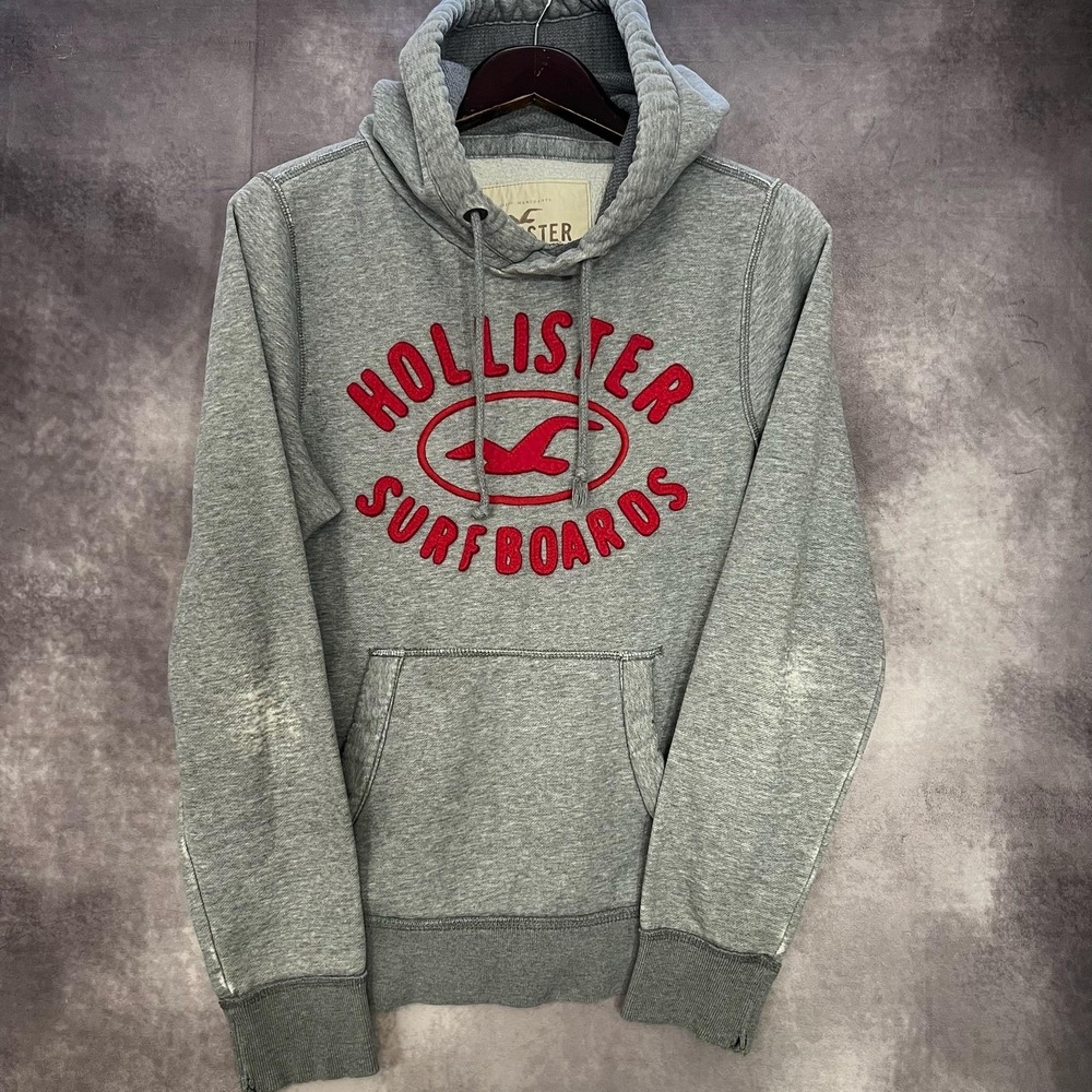 Vintage Hollister Hoodie‎ Mens Medium Surfboards Pullover Sweatshirt